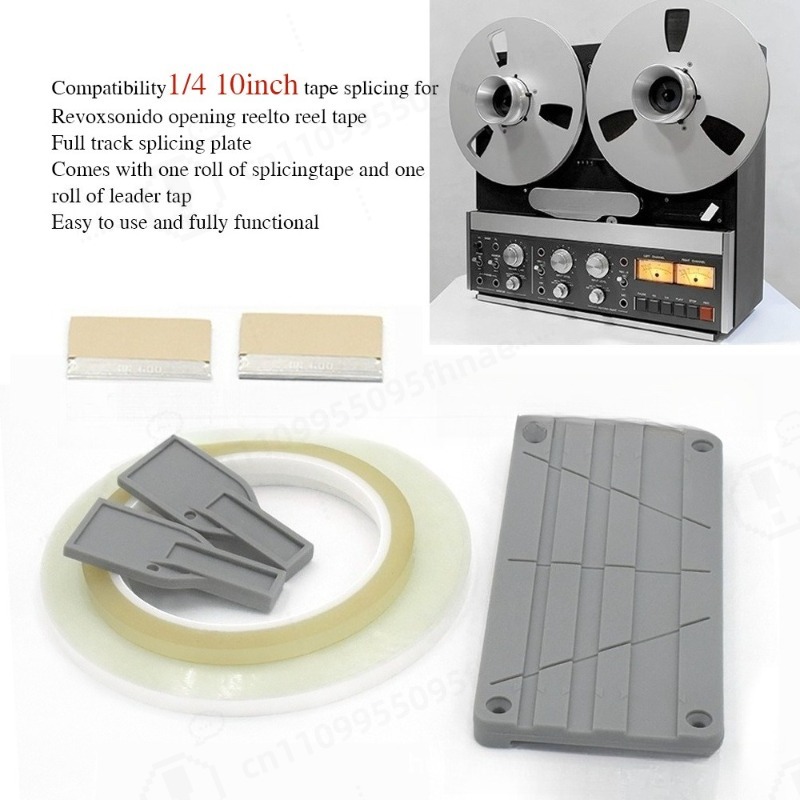 Reel Repair Kit - 1/4 inch audiobandverbindingsset, tapeverbindingsblok, reparatie-accessoire voor